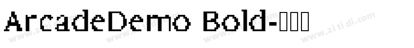 ArcadeDemo Bold字体转换